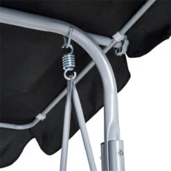 Outsunny Columpio Balancín Jardín De 3 Plazas Con Toldo Ajustable Respaldo Transpirable Y Marco De Metal Para Terraza Balcón Exterior Carga 240 Kg 171x108x154 Cm Negro -Jardín Muebles Ventas 00276eb6dd08b72318631446f23b7372f0833463 336c4f87af8a49aa9bd8a61b8d602275