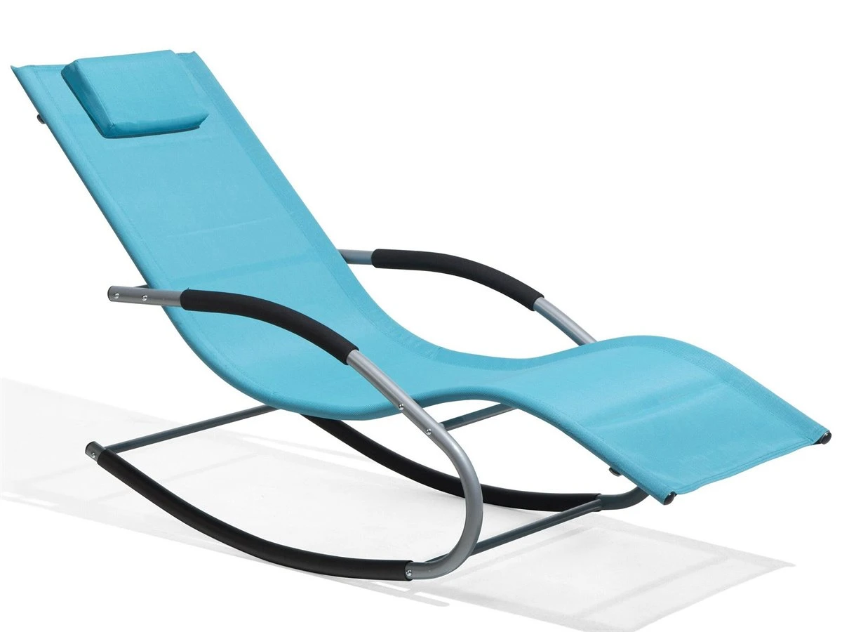 Tumbona De Jardín Mecedora Azul CARANO 4 Tumbona De Jardín Mecedora Azul CARANO - Imagen 2