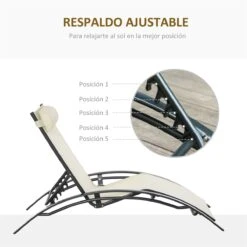 Outsunny Tumbona Reclinable Con Respaldo Ajustable En 5 Posiciones Y Reposacabezas Extraíble Acolchado Aluminio Texteline Para Jardín Terraza Balcón 171x64x82 Cm Beige -Jardín Muebles Ventas 01d62b523520f217a4d2be46936f4feb10e0d772 949a2a8751fc4d8b951ef4c8b3a60a2b