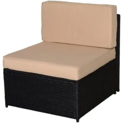 Outsunny Conjunto Muebles De Jardín De Ratán 7 Piezas Mesa Sofás Taburetes Con Cojines Lavables 2xSofá De Esquina 2xSofá 2xTaburete 1xMesa De Centro -Jardín Muebles Ventas 026ebdf310d5449e933d2520aea17d2d894890e9 607164bfac104e50b1e033affa218766