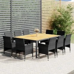 Juego De Comedor De Jardín 11 Piezas Ratán Sintético Gris VidaXL -Jardín Muebles Ventas 06ae54fbc57a6526f9e181454bb44a40a692fa09 ebf2a99eb8194adcb0ef969b491a6c38
