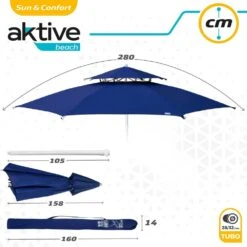 Sombrilla Octogonal 280 Cm Doble Techo Y Protección UV35 + Aktive Beach 15 Sombrilla Octogonal 280 Cm Doble Techo Y Protección UV35 + Aktive Beach -Jardín Muebles Ventas 07723f9728b924990cfd7c272284f59c95bc5c3b 4be2690d9d1b4f5d8a82415f5a7cb05e