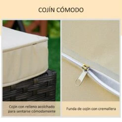 Outsunny Set De 2 Tumbonas De Ratán De Jardín Chaise Longue Con Respaldo Ajustable En 4 Posiciones Cojines Acolchados Y Desenfundables Para Terraza Patio Exterior 192x62,5x58-95 Cm Marrón Y Beige -Jardín Muebles Ventas 07c7d47e6cd5586a2a0a9692c0bdfca4541e63d0 043e99a9678c47d4970d42ea77a0c3c0