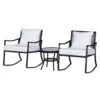 Outsunny Conjunto De Muebles De Ratán Para Jardín Con Mesa Ø51x46 Cm Y 2 Sillas Mecedoras 65,5x73,5x84,5 Cm Con Cojines Lavables Y Almohadas Blanco Y Marrón -Jardín Muebles Ventas 09b40d8ef9194200f17e596eaf26f38da35fae72 b243ca180dcd4e128568587957bf3e78