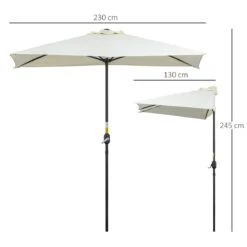 Outsunny Sombrilla Semicircular 230x130x245 Cm Parasol Para Pared De Jardín Con Manivela Y Mástil De Metal De Ø38 Mm Terraza Balcón Beige 12 Outsunny Sombrilla Semicircular 230x130x245 Cm Parasol Para Pared De Jardín Con Manivela Y Mástil De Metal De Ø38 Mm Terraza Balcón Beige -Jardín Muebles Ventas 0aec387cce609fdb8c67b73d72e12267b16cd3c5 11c1c08a1b4f488f8ee205c55e52c690