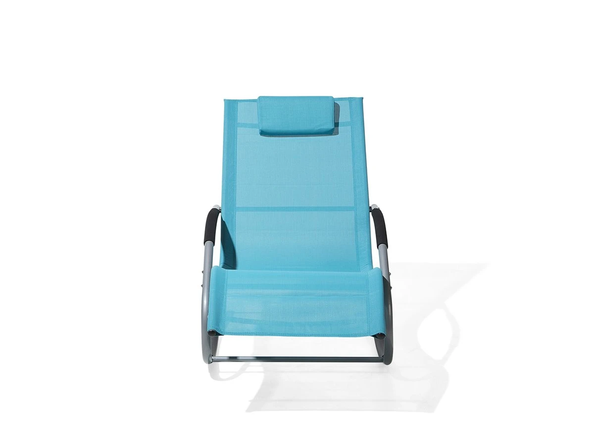 Tumbona De Jardín Mecedora Azul CARANO 6 Tumbona De Jardín Mecedora Azul CARANO - Imagen 4