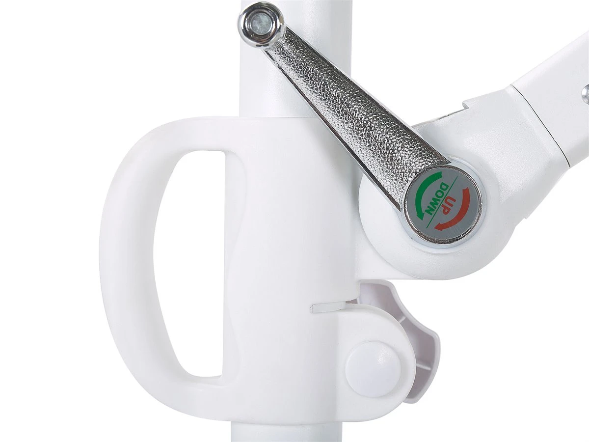 Sombrilla Voladiza De Poliéster Gris Pardo/blanco 295 Cm SAVONA II 10 Sombrilla Voladiza De Poliéster Gris Pardo/blanco 295 Cm SAVONA II - Imagen 8