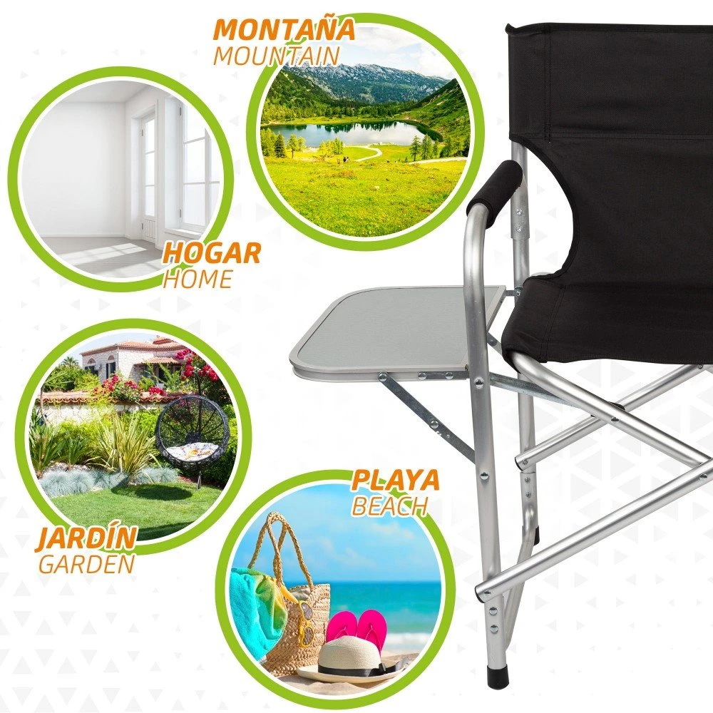 Silla Plegable Director Para Camping Aktive 7 Silla Plegable Director Para Camping Aktive - Imagen 5
