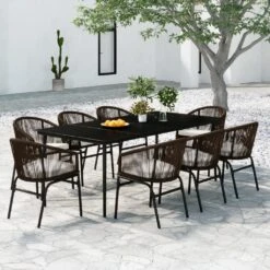 Juego De Comedor De Jardín 9 Piezas Marrón VidaXL 10 Juego De Comedor De Jardín 9 Piezas Marrón VidaXL -Jardín Muebles Ventas 0fa039786380dc40401652f4896a3ffc5e2ecf7c b45ff4cba34c4f8092bad9c4bb3e4b90