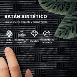 Outsunny Conjunto De 2 Tumbonas De Jardín Exterior Tumbonas De Mimbre Tejido Con Mesa De Tapa De Vidrio Respaldo Reclinable De 5 Posiciones Y Cojines Suaves 196x54x32 Cm Negro -Jardín Muebles Ventas 0fdeeab943fbf7cf0852af83bf4128137291e616 06a0190a2ca442888efb8e0f2b541807