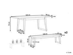 Conjunto De Jardín Mesa Y 2 Bancos De Cemento Reforzado Gris/madera Clara ORIA -Jardín Muebles Ventas 1229821c91cf6cd785ead41d39b62ebcc29f5f4e 1a94add1e1654927b6b2ee7a7ca70220