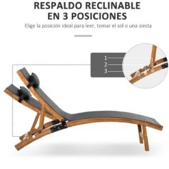 Outsunny Tumbona De Jardín Tipo Hamaca Con Altura De Respaldo Ajustable Reposacabeza Extraíble Y Marco De Madera Ergonómico Para Terraza Playa Exterior 180x56x72 Cm Negro 14 Outsunny Tumbona De Jardín Tipo Hamaca Con Altura De Respaldo Ajustable Reposacabeza Extraíble Y Marco De Madera Ergonómico Para Terraza Playa Exterior 180x56x72 Cm Negro -Jardín Muebles Ventas 13cd79ff4525be47ce11133850b0f206c1048721 fbe395ac1ae0441bbb257e246b4239ce