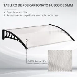 Outsunny Tejadillo De Protección Para Puertas Ventanas Contra Sol Y Lluvia Marquesina De Techo Diseño Moderno Aleación De Aluminio Duradero 150x90x25 Cm Transparente 14 Outsunny Tejadillo De Protección Para Puertas Ventanas Contra Sol Y Lluvia Marquesina De Techo Diseño Moderno Aleación De Aluminio Duradero 150x90x25 Cm Transparente -Jardín Muebles Ventas 15aeed898f87e1744813693154c19e441f8a61f9 f84ee071fd2b471fa627792d0004b146