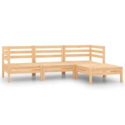 Juego De Muebles De Jardín 4 Piezas Madera Maciza De Pino VidaXL