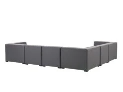 Sofá Esquinero 7 Plazas De Poliéster Gris Oscuro/negro Derecho Con Reposapiés AREZZO -Jardín Muebles Ventas 1a8fc7080e8f6f9db755236777aa12c66ba81442 e06a4f98799a4673bb1c712d8659d3c3