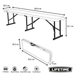 Banco Plegable Ultrarresistente 454 Kg LIFETIME 183x29x42 Cm UV100 -Jardín Muebles Ventas 1d024837d4caf25692a44e56e652d03025049222 68bf201ef9414303af0933280898fed9