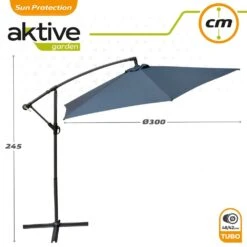 Parasol Excéntrico Banana 300 Cm Gris Mástil Aluminio Aktive Garden -Jardín Muebles Ventas 1e197d437638e1dd46d448a5d3f65a1ea6649f23 4242e60d54f54490913fcaaf82b42a77