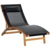 Outsunny Tumbona De Jardín Tipo Hamaca Con Altura De Respaldo Ajustable Reposacabeza Extraíble Y Marco De Madera Ergonómico Para Terraza Playa Exterior 180x56x72 Cm Negro -Jardín Muebles Ventas 1e27507442635bf1185d7edecc3decf450591371 93958d0a5b33464eb1fdab22022fd8fc