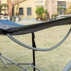 Outsunny Hamaca De Jardín Con Soporte Plegable Con Cama De Tela Oxford Y Malla Transpirable Bolsillo De Almacenaje Y Bolsa De Transporte 235,5x82x90,5 Cm Azul Y Plata -Jardín Muebles Ventas 1e71ce17b8f870babc66ec08b7aa6ede3452dba2 e7244d8fa7a04c1eb422c8c7fa8ff508