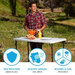 Mesa Plegable Ajustable En Altura Blanco LIFETIME 122 X 61 X 56-91 Cm -Jardín Muebles Ventas 1f9cc86610ce4fd68141258ab21070eea90d393d 51b9a948ea8746fc89b8e6e0397a91ea