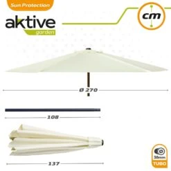 Sombrilla Para Terraza Y Jardín Ø270 Cm C/protección UV50 Aktive 16 Sombrilla Para Terraza Y Jardín Ø270 Cm C/protección UV50 Aktive -Jardín Muebles Ventas 204959137fd1d405f2fd1c4bc9278f1d42eacdb7 8742bc0bc5d046b4b79121629144dc58