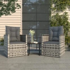 Muebles De Jardín Con Cojines 3 Piezas Ratán Sintético Gris VidaXL -Jardín Muebles Ventas 224c7e7cd8c6c1999c19d8e3553f6ab98a0bc2ac 94cdbd8ab37643e1a6e523ea2009e537