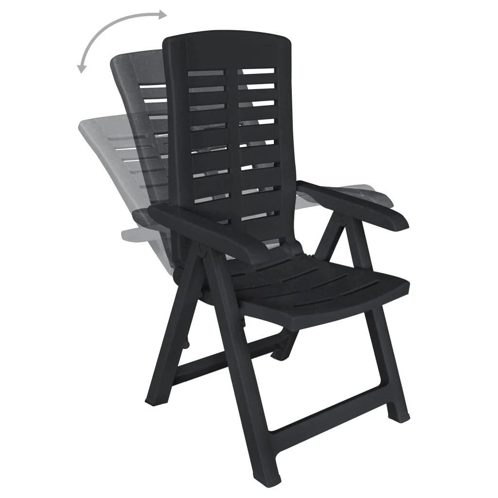 Conjunto De Comedor De Jardín 9 Piezas Plástico Gris Antracita VidaXL 8 Conjunto De Comedor De Jardín 9 Piezas Plástico Gris Antracita VidaXL - Imagen 6