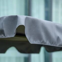 Outsunny Columpio Balancín De Jardín Exterior De 3 Plazas Con Cojín Techo Ajustable Y Marco De Acero Para Balcón Terraza Patio Carga Máx. 200 Kg 172x110x153 Cm Gris -Jardín Muebles Ventas 2505fe52a5cfb25aca33617233b95da2cf6b59b4 5f1564f0f027410fab662d00a9aea166