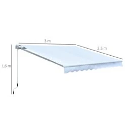 Outsunny Toldo Manual Plegable De Aluminio Ángulo Ajustable Con Manivela Para Exterior Balcón Jardín Terraza 3x2,5m Blanco 14 Outsunny Toldo Manual Plegable De Aluminio Ángulo Ajustable Con Manivela Para Exterior Balcón Jardín Terraza 3x2,5m Blanco -Jardín Muebles Ventas 2542cc8df81230553e31b1e77f76f7d3426742df cb8c94ad081b4127a5d7e2f990851ecb