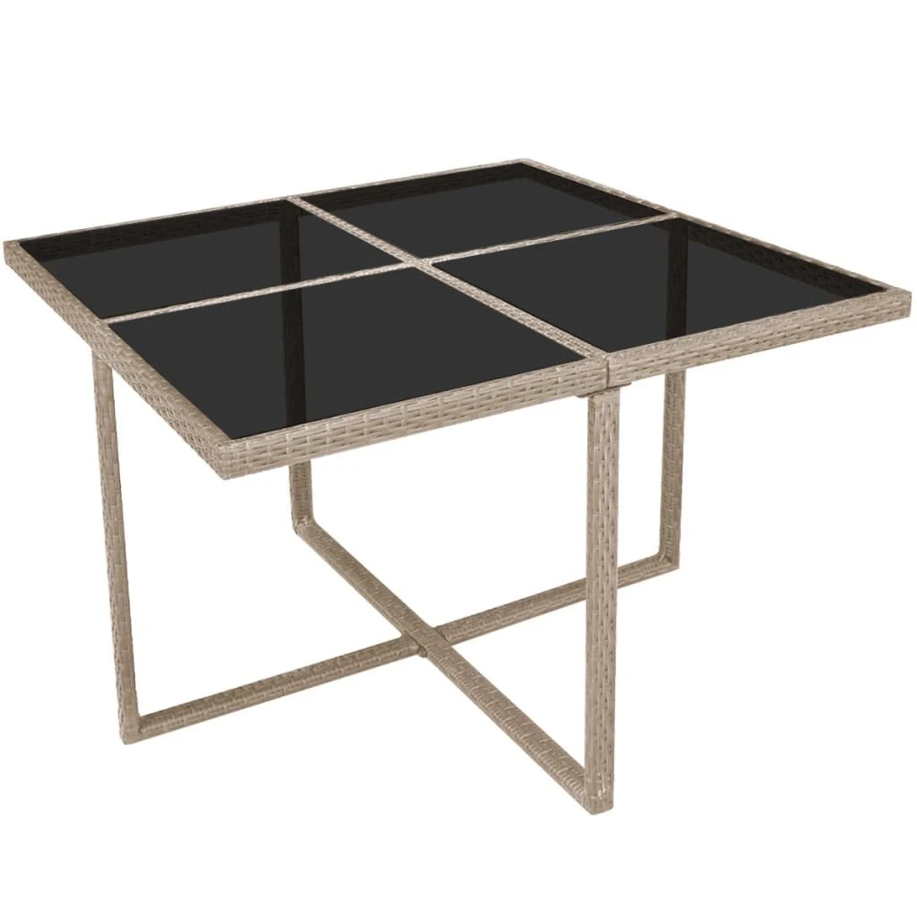 Set Comedor De Jardín 9 Piezas Y Cojines Ratán Sintético Beige VidaXL 7 Set Comedor De Jardín 9 Piezas Y Cojines Ratán Sintético Beige VidaXL - Imagen 5