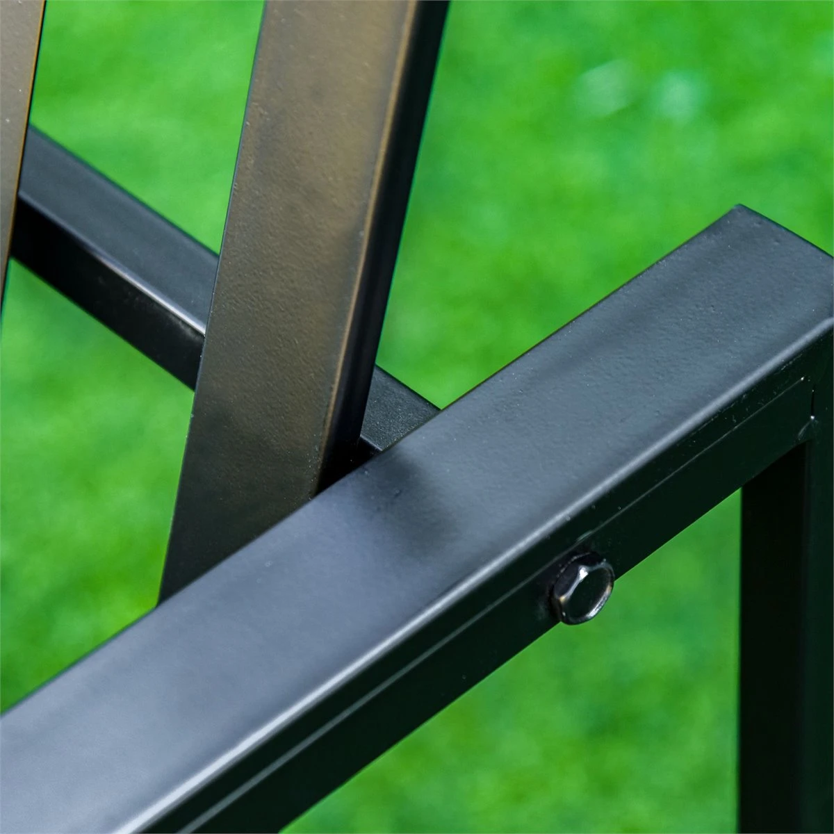 Outsunny Banco De Jardín De 2 Plazas Metal Con Respaldo Alto Y Reposabrazos Para Exterior Parque Patio Terraza Estilo Rústico Carga Máx. 220 Kg 108x63x80,5 Cm Negro 10 Outsunny Banco De Jardín De 2 Plazas Metal Con Respaldo Alto Y Reposabrazos Para Exterior Parque Patio Terraza Estilo Rústico Carga Máx. 220 Kg 108x63x80,5 Cm Negro - Imagen 8