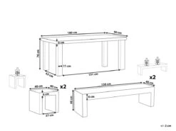Conjunto De Jardín De Cemento Reforzado Mesa 2 Bancos Con Forma De U 2 Taburetes Gris TARANTO -Jardín Muebles Ventas 2ef361c9dee1a7abbb349489b7a120e5b5fb2e4b eef5cb99ca6f4f399146a1447f5efc4b