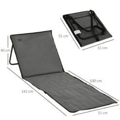Outsunny Conjunto De 2 Esterillas De Playa Plegable Esteras Acolchadas Con Respaldo Reclinable Y Bolsa De Transporte Para Jardín Camping 142x51x40 Cm Gris -Jardín Muebles Ventas 3093b478fa1deaf73837e79ddd363e4c9de6133f 465fe03db3f64687a6cb54cb4ff630ec