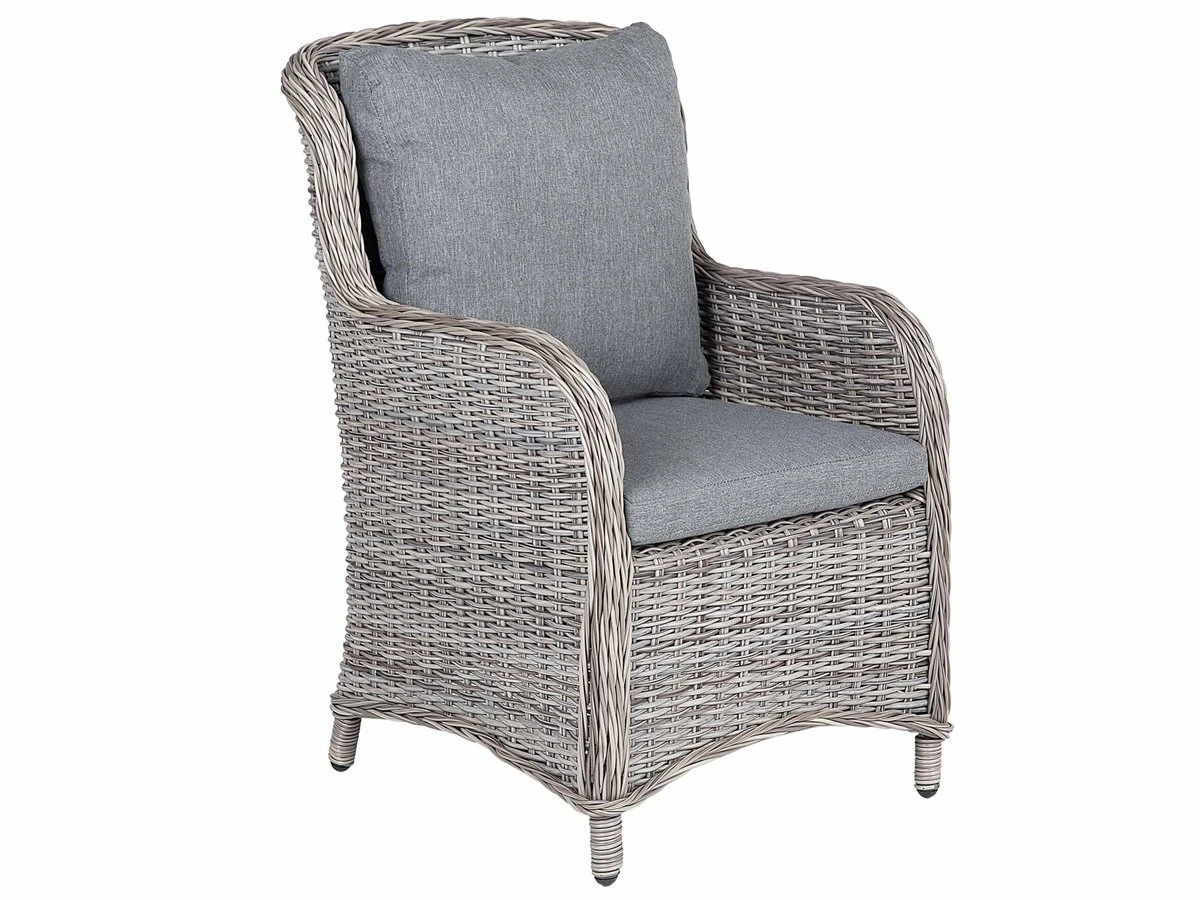 Conjunto De 2 Sillas De Jardín De Ratán Gris CASCAIS 8 Conjunto De 2 Sillas De Jardín De Ratán Gris CASCAIS - Imagen 6