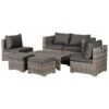 Outsunny Conjunto De Muebles De Jardín 8 Piezas De Ratán Convertible Con 2 Mesas De Centro 2 Sofás Esquineros 2 Sillones 2 Taburetes Con Cojines Para Patio Porche Terraza Gris -Jardín Muebles Ventas 3163a10b2e7f44b0072a86c63a7e3ba6c6efd139 f98c2b016d4b47eb9cd6cc9135c270b8