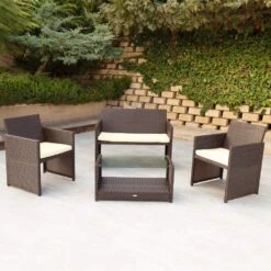 Conjunto Muebles Terraza Ratán 3 Sillones Y 1 Mesa Aktive -Jardín Muebles Ventas 348400f57d01363d06e172e39b4b4d40201de705 465302238df34b76b766e8568c6907ca