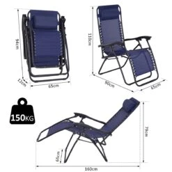 Outsunny Tumbona Plegable De Jardín Silla Gravedad Cero Sillón De Playa Relajante Texteline Marco Acero Carga 120kg 90x65x110 Cm Azul -Jardín Muebles Ventas 37804605620810559f564f4b858f4e0622f6e436 d9f7b0bf962f41949415327ba8ceca99