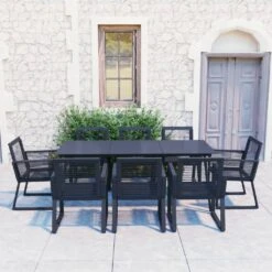 Juego De Comedor Para Jardín 9 Piezas Ratán PVC Negro VidaXL 10 Juego De Comedor Para Jardín 9 Piezas Ratán PVC Negro VidaXL -Jardín Muebles Ventas 37a0b0d6668939e9398ed970575a726d6c0db0f9 41761446c8ac4ffe806f4307f50b598b