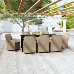 Juego De Comedor Para Jardín 9 Piezas Con Cojines Marrón VidaXL 10 Juego De Comedor Para Jardín 9 Piezas Con Cojines Marrón VidaXL -Jardín Muebles Ventas 392117fbe047f79db43d91c55e70045518748b8a d47c16abd69c4f13b0b00a6b059d7a73