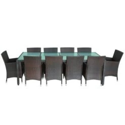 Set Comedor De Jardín 11 Pzas Y Cojines Ratán Sintético Marrón VidaXL -Jardín Muebles Ventas 3a13f35b67afe8e515d3f57598fd47b8da533e28 0c914e044955426986ffaefd1609bb79