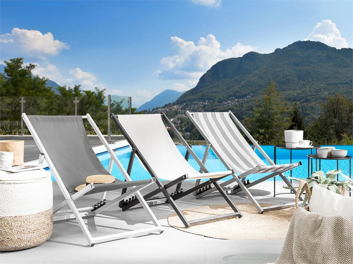 Tumbona De Jardín Gris Claro LOCRI 6 Tumbona De Jardín Gris Claro LOCRI - Imagen 4