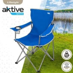 Silla Plegable Para Camping Aktive Azul 45 X 82 X 47 Cm (4 Unidades) -Jardín Muebles Ventas 3d09d8a44dbecf7f1318e1e9866d7c976d8bb7e7 a1915ed6ff5b478ba932c1fd79ddcee3