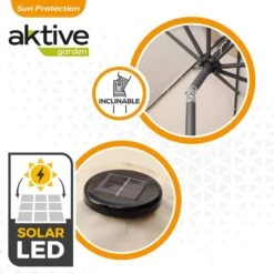 Sombrilla Para Jardín Octogonal 32 Luces LED Inclinable Aktive -Jardín Muebles Ventas 3ee15655f33aa478e1e16e88dd98230dd991259b 9142f8abddd64c63b32d21c2b04d440c