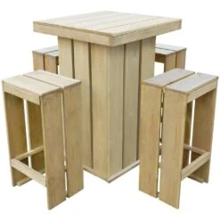 Set De Comedor De Jardín 5 Pzas Madera De Pino Impregnada VidaXL -Jardín Muebles Ventas 409197df8dd3cf5c496614c4297c96c53049467e 5a9fa49baca24d2e99ef891934bd9ed3