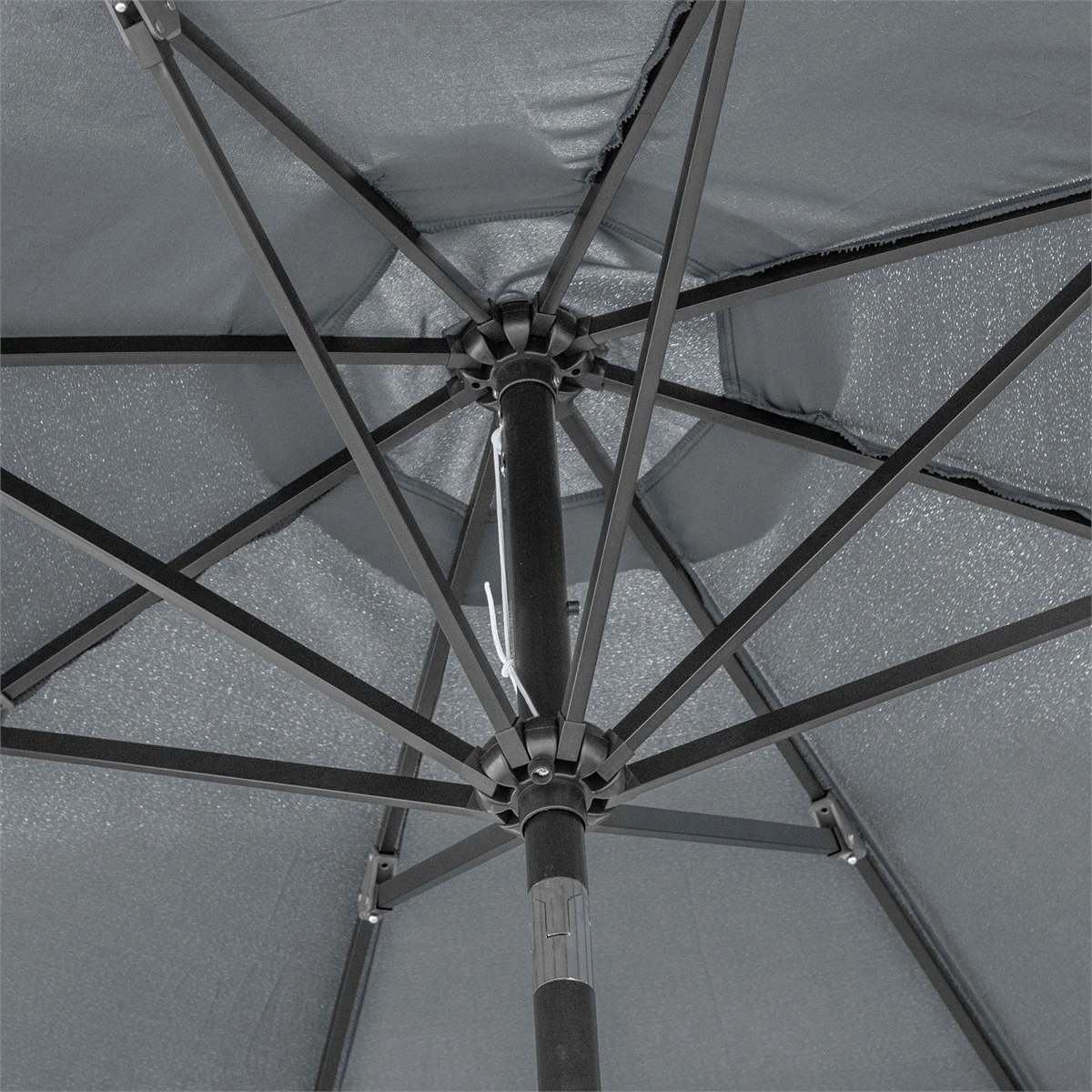 Outsunny Sombrilla De Jardín Ø300x240 Cm Parasol De Terraza Con Manivela Techo Inclinable Y 8 Varillas De Metal Para Patio Balcón Exterior Gris 11 Outsunny Sombrilla De Jardín Ø300x240 Cm Parasol De Terraza Con Manivela Techo Inclinable Y 8 Varillas De Metal Para Patio Balcón Exterior Gris - Imagen 9