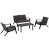 Outsunny Conjunto De Muebles De Jardín De Ratán 4 Piezas Juego De Muebles De Exterior Con Sofá De 2 Plazos Sofás Individuales Y Mesa De Centro Para Terraza Patio Negro -Jardín Muebles Ventas 457f12cab82e1c8ba4d9b32ce2eec312ced66eb6 dd7157605bb047d89e66d38183ea35f6