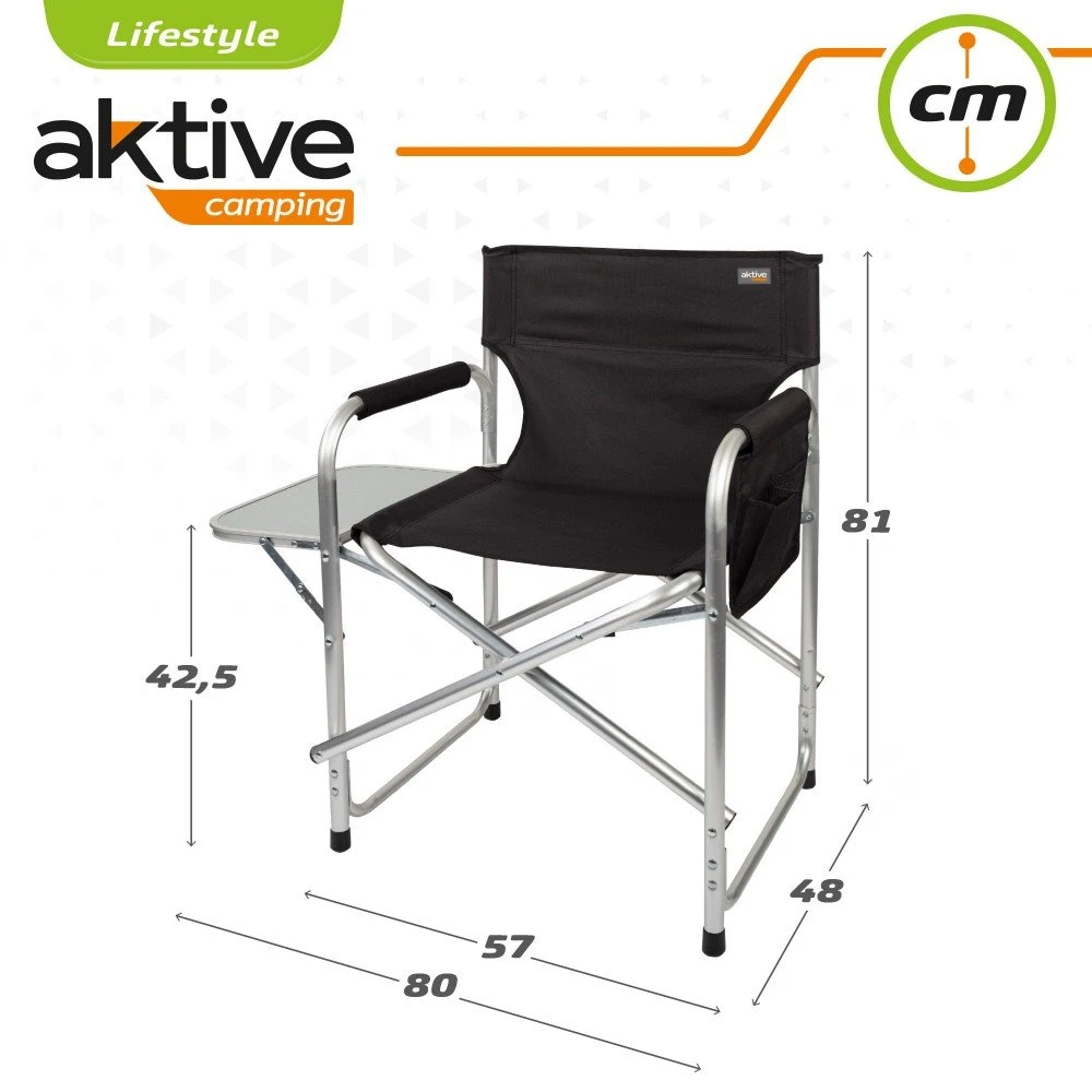 Silla Plegable Director Para Camping Aktive 8 Silla Plegable Director Para Camping Aktive - Imagen 6