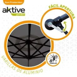 Parasol Excéntrico Banana 300x300x250 Cm Antracita Mástil Acero Aktive -Jardín Muebles Ventas 472249a56f2d318a14d261a70d456d6301bb9a92 1a0e1f0c9ed14861bd7c1d67d0b1b1e4