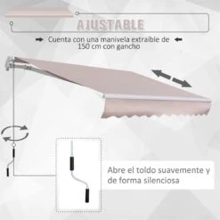 Outsunny Toldo Manual Con Manivela 3x2m Toldo Con Brazo Plegable Retráctil Ángulo Ajustable De Aluminio Protección Solar Para Puerta Ventanas Balcón Beige 16 Outsunny Toldo Manual Con Manivela 3x2m Toldo Con Brazo Plegable Retráctil Ángulo Ajustable De Aluminio Protección Solar Para Puerta Ventanas Balcón Beige -Jardín Muebles Ventas 48381ead2ea84e0a677272cff24072f7b958ed9a ca62948a55a046b6be6f79d976bd386e