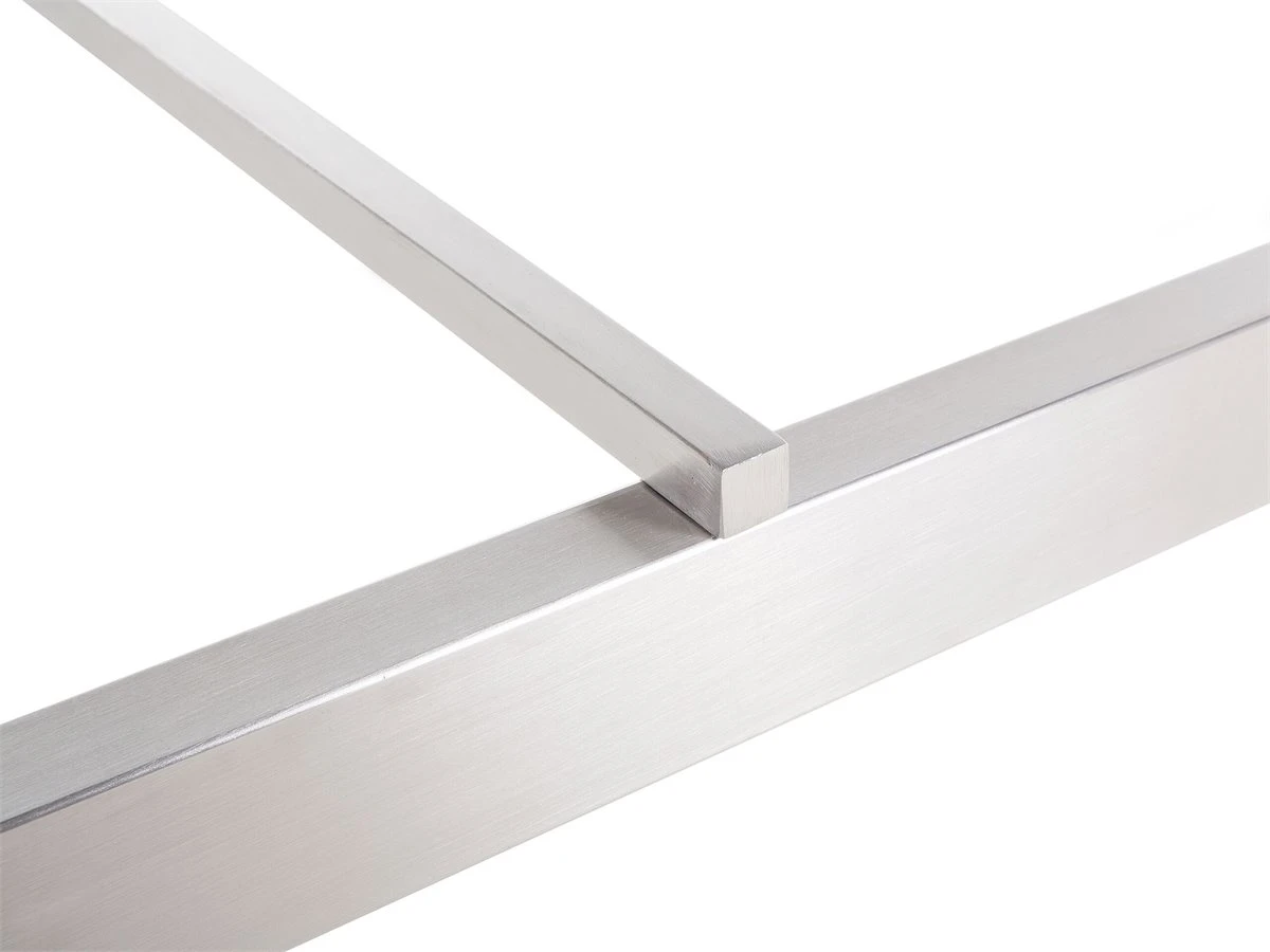 Mesa De Comedor De Metal/granito Plateado/negro 180 X 90 Cm GROSSETO 11 Mesa De Comedor De Metal/granito Plateado/negro 180 X 90 Cm GROSSETO - Imagen 9